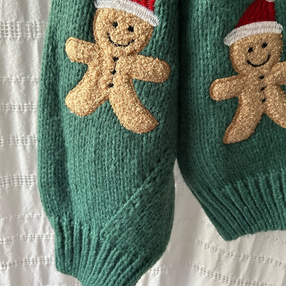 Gingerbread Sweater Christmas Holiday Winter Knit Green Cozy ๐โ๏ธ๐
- Picture 5 of 9